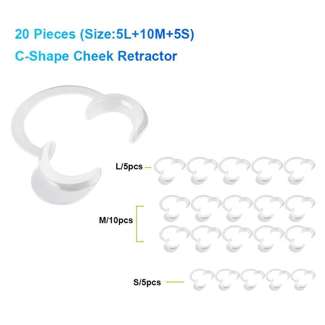 20pcs* C-Shape Dental  Cheek Retractor for Dental Teeth Whitening Mouth Opener