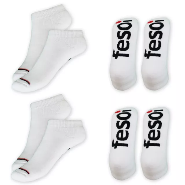 fesoi Sneakersocken 2 Paar ● No Show Socken ● Füßlinge gepolstert full cushioned