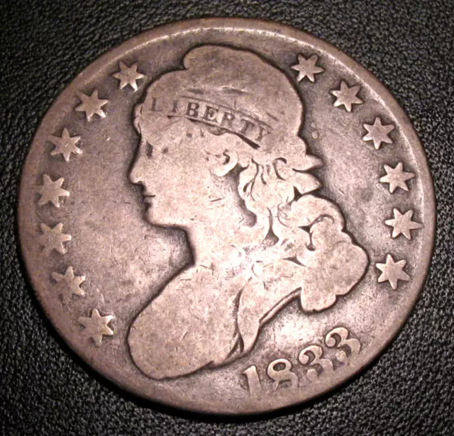 Old US Coins 1833 Capped Bust Half Dollar Silver Early Date Fifty Cents 50c