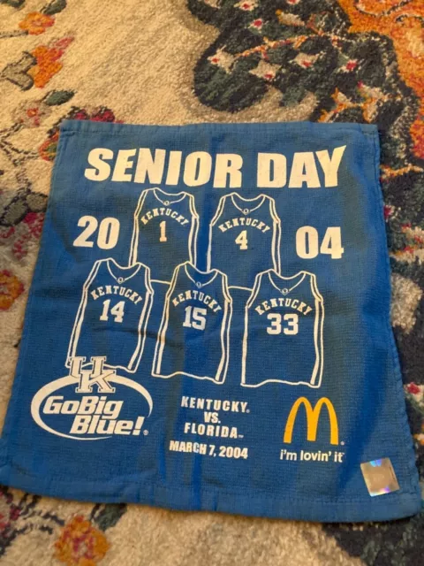 Vintage 2004 UK Kentucky Wildcats Senior Day KY vs Florida Go Big Blue Towel