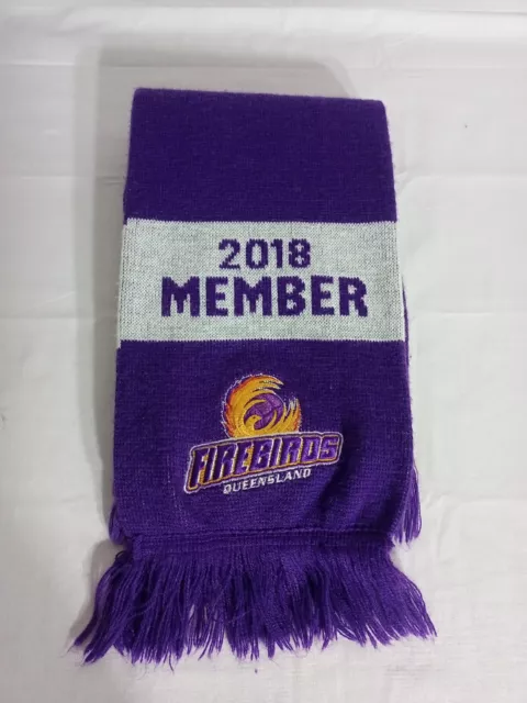 Queensland Firebirds Netball Scarf 2018 Members Free Postage