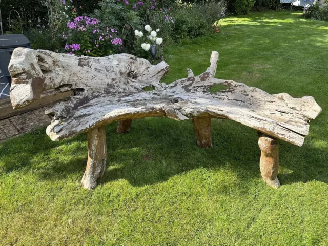 Teak root deals garden bench
