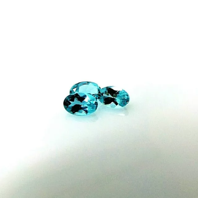 1x Apatite - Oval facettiert Türkisblau VVS 6,0x4,0x3,0mm  (2063) 2