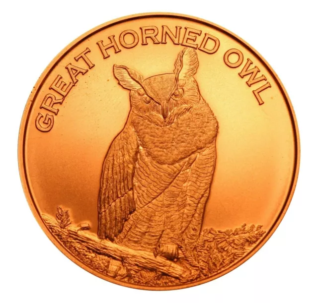 Lot of 20 - 1 oz Copper Round - Great Horned Owl