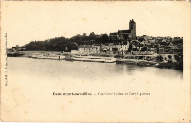CPA BEAUMONT-sur-OISE - Carrefour Perine et Port a pierres (107143)
