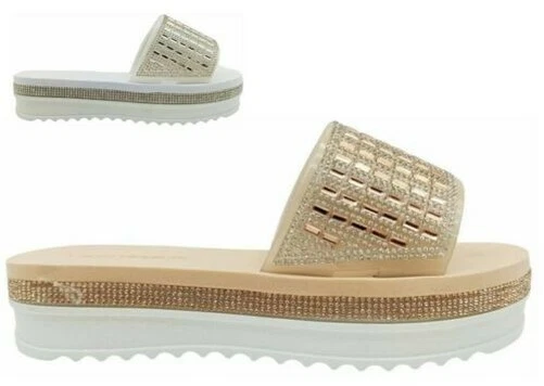 Sandales Chaussures pour Femmes Compensé Laura Biagiotti 6377 Casual Mer Piscine