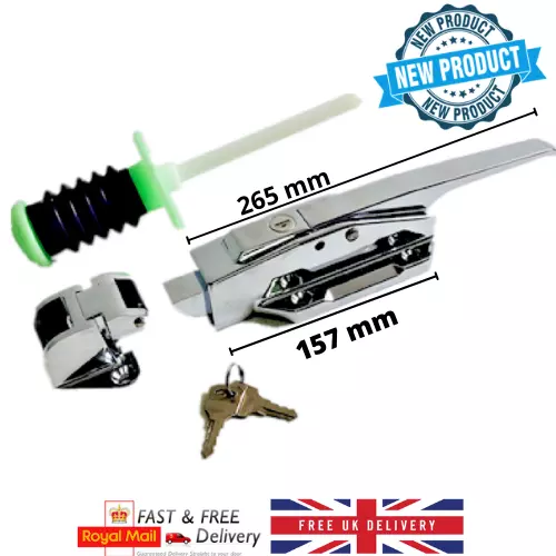 Commercial Fridge Freezer Coolroom Door Latch Flush Emergency Key.  Body  160 mm