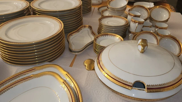 Service De Table Complet En Porcelaine De Limoges - Blanc - Vaisselle De Luxe - Neuf