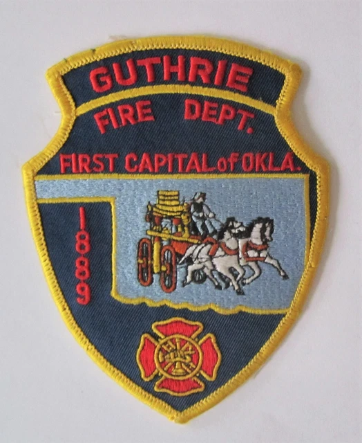 VINTAGE GUTHRIE FIRE capital of Oklahoma Fire Department rescue patch