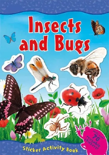 Insects & Bugs Sticker Activity Book Reusable Stickers Educational Activity