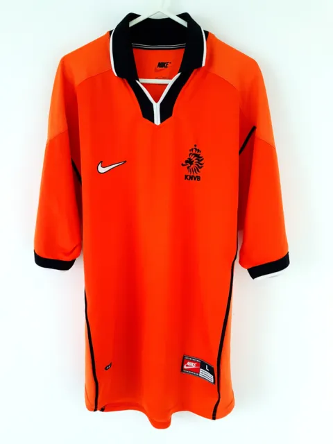 Netherlands Home Shirt 1998. Large. Original Nike Orange Adults Football Holland