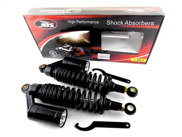 SUZUKI GS1100 G 340mm JBS REAR AIR NITROGEN CELL SHOCK ABSORBERS BLK