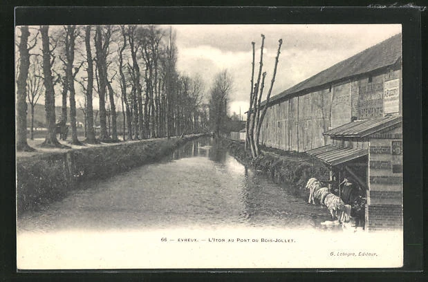 CPA Evreux, L´Iton au Pont du Bois-Jollet