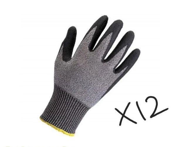 Guanti Rivestiti Resistenti Al Taglio Sicuro Livello 5 Pi Taglia 8 Neri X12