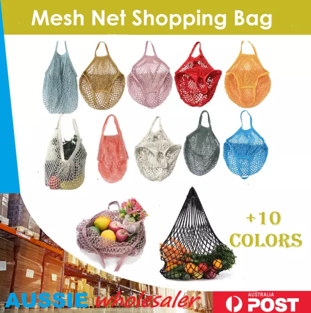 AU Mesh Net Turtle Bags String Shopping Bag Reusable Fruit Storage Handbag