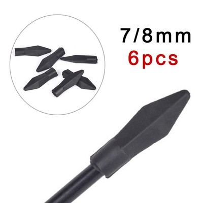 TESTE di FRECCIA sicurezza in gomma 6PC Set di 6 punte morbide Archery gioco delle parti pratica 