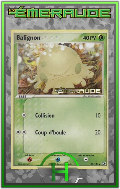 Balignon Holo - EX:Emeraude - 63/106 - Carte Pokemon Française