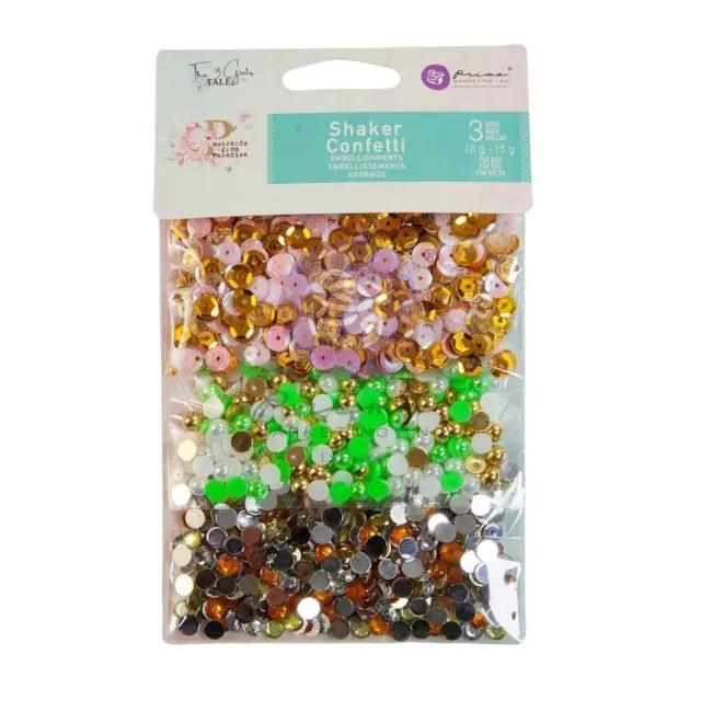 Prima Postcards from Paradise Shaker Confetti  3pc (10-15g each)