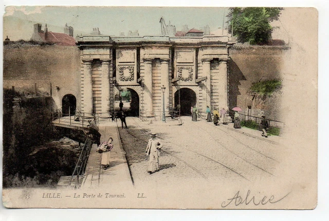 LILLE - Nord - CPA 59 - la Porte de Tournai - carte couleur