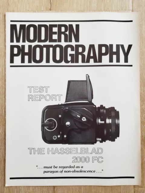 Folleto Hasselblad 2000fc De Colección 1980 Prueba de Fotografía Moderna Suecia Inglés