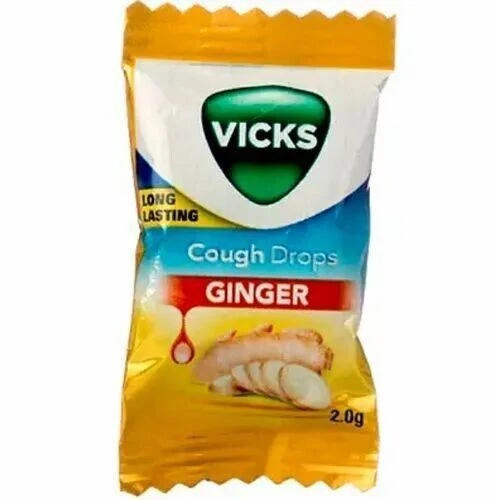 (30 Nombre) Vicks Toux Gouttes Sacs Gingembre 1.8g