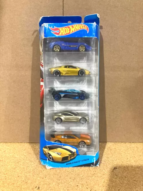 Hot Wheels World Race 5-Pack X9856 HW City 2012/Damaged Box*