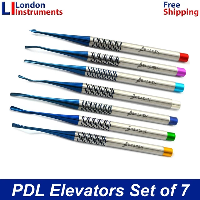 DENTAL SURGICAL PDL Luxating Elevators Periotome Extraction Blue Tips ...