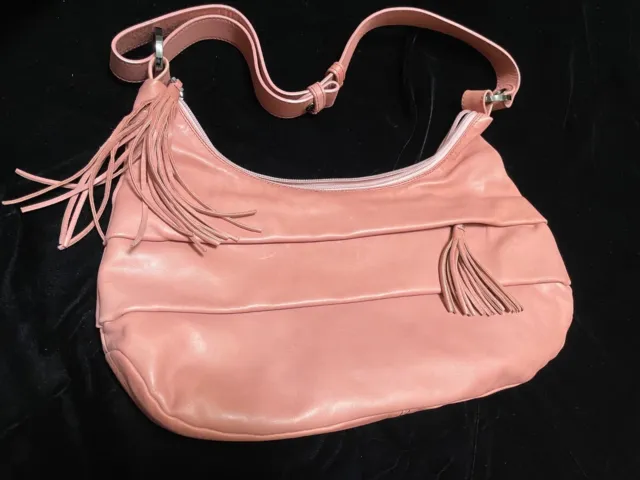 Nuovedive Dusty Pink Soft Italian Leather Hobo Handbag, Unused with Tags