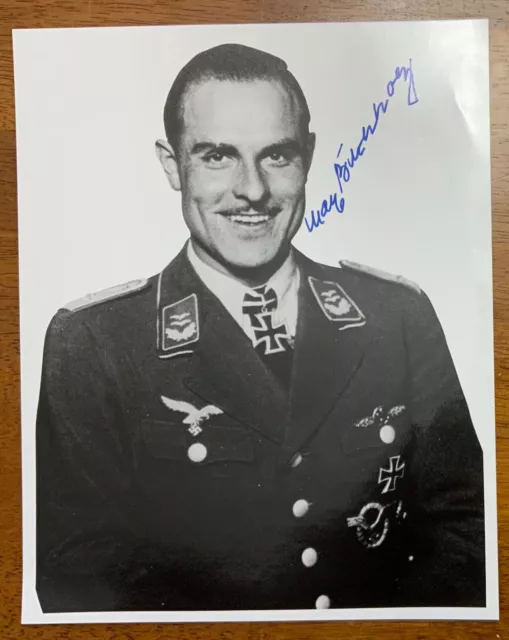 WWII German Luftwaffe Ace Max Bucholz Knights Cross Signed Photo