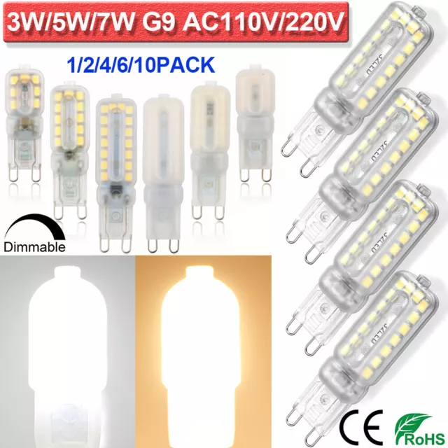 1-10x G9 LED Bulb Birne Leuchtmittel Dimmbar 3W 5W 7W Warmweiß Kaltweiß Lampe DE