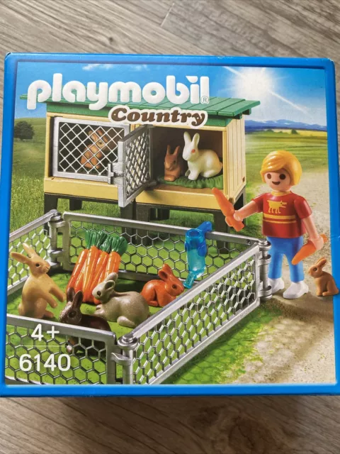 Playmobil 6140 Hasenstall m. Freigehege, Kaninchen, Tiere, Bauernhof, Country