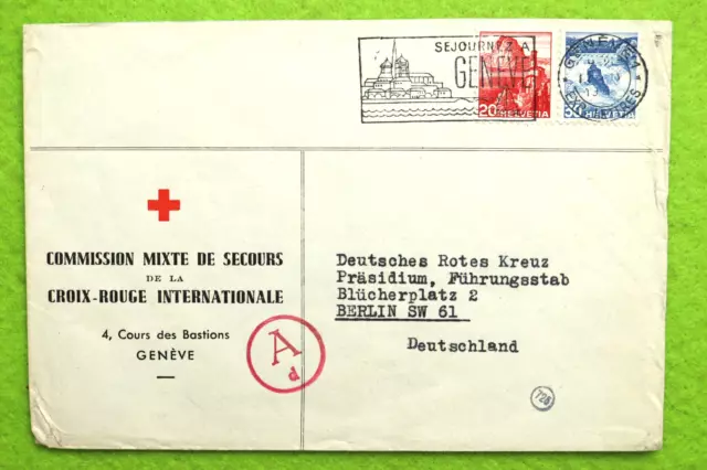 Zensur Rotes Kreuz Führungsstab aus der Schweiz nach Berlin