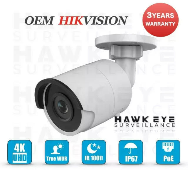 Hikvision OEM DS-2CD2083G2-I(HES328-MB) IP 4K/8MP True WDR IR Bullet, 2.8/4/6mm