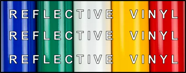 8 Color Choices - Engineer Grade Reflective Vinyl - Sold by Sheet 4" X 9" Pieces