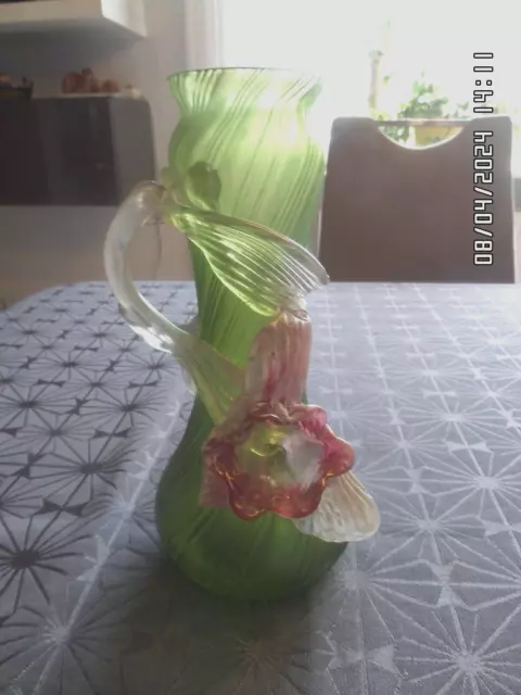 Traumhafte Jugendstil Irisierende Glas Vase-Kralik/Palme König/Loetz?