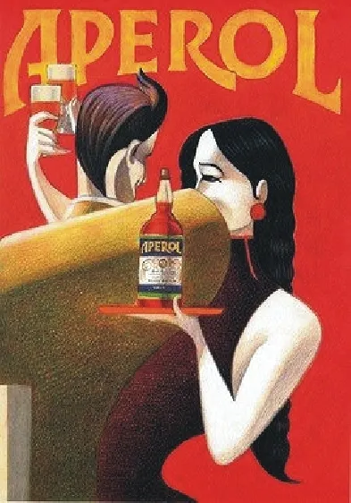 Targa Vintage "Aperol Anni '30" Pubblicita',Liquor Advertising,Poster, Aperitivo