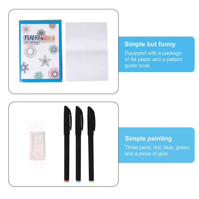 Kreis Zeichnung Herrscher Graphics Schablonen Verriegelung Getriebe Malerei Set 3