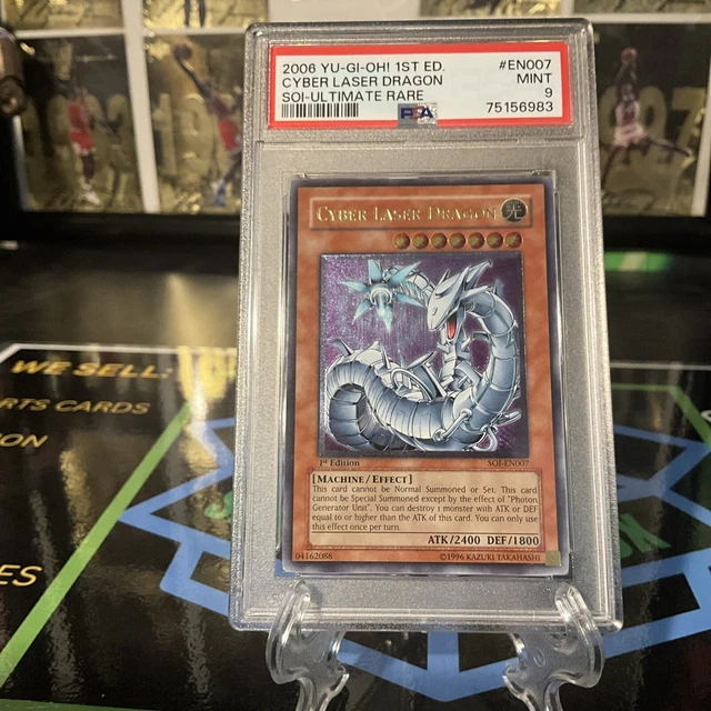 2006 YUGIOH! CYBER Laser Dragon 1st Edition Ultimate Rare SOIEN007