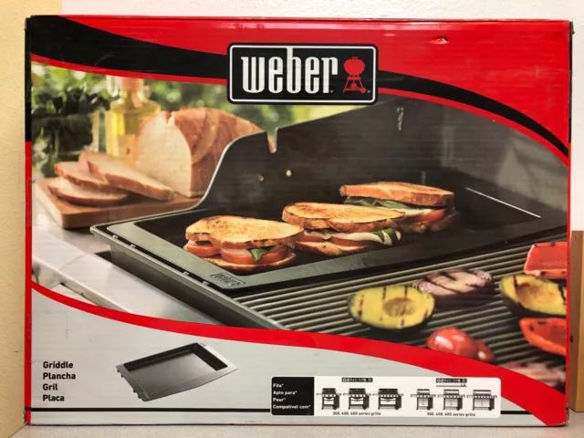 Weber 7599 Genesis Cast Iron/Porcelain Grill Top Griddle 18.9 in. L X 13.2 in. W