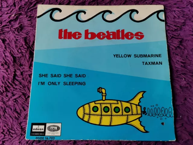 The Beatles – Yellow Submarine Vinyl 7" EP 1966 Spain DSOE 16.702