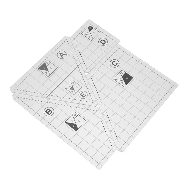 Regla de costura de plantilla de patchwork de acrílico acolchado transparente
