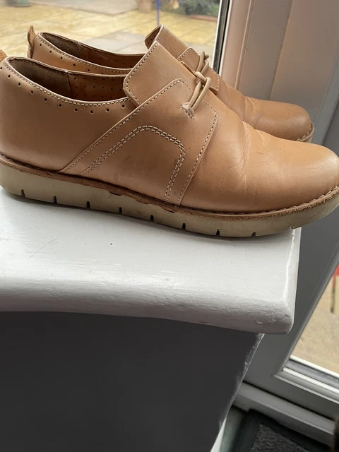 CLARKS ARTISAN UNSTRUCTURED Tan Leather Shoes Size 5 2.50 PicClick UK