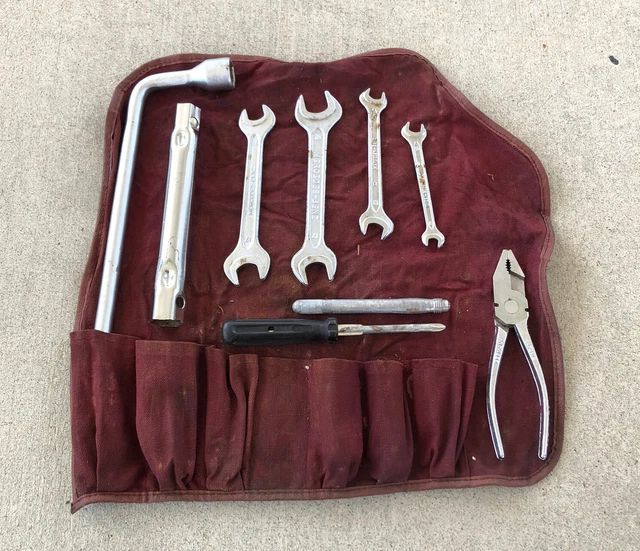 MERCEDES RED TOOL Kit Roll Lug Wrench R107 W124 W201 W123 W126 W116