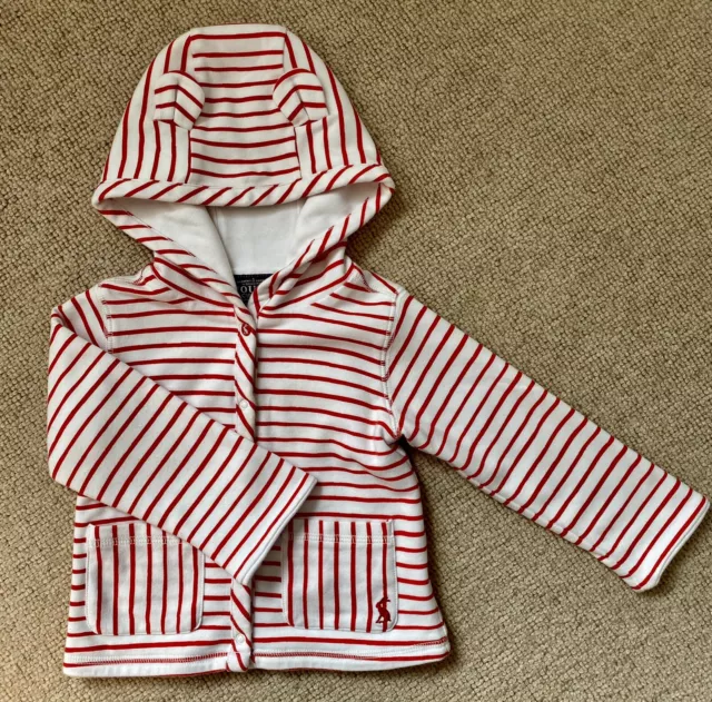 Joules Baby Unisex Girls Boys Bear Ears Hoodie / Jacket / Coat 9-12 Months - EUC