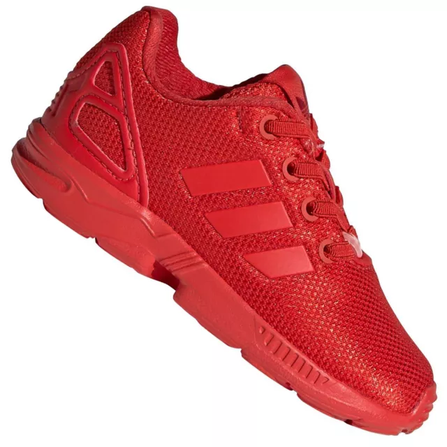 ADIDAS ORIGINAL BASKETS pour Enfants ZX Flux El I Rouge Neuf EUR