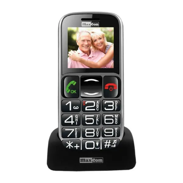 Maxcom Comfort Gsm Mm461 Big Button Telephone W/Voice Function For Seniors Black