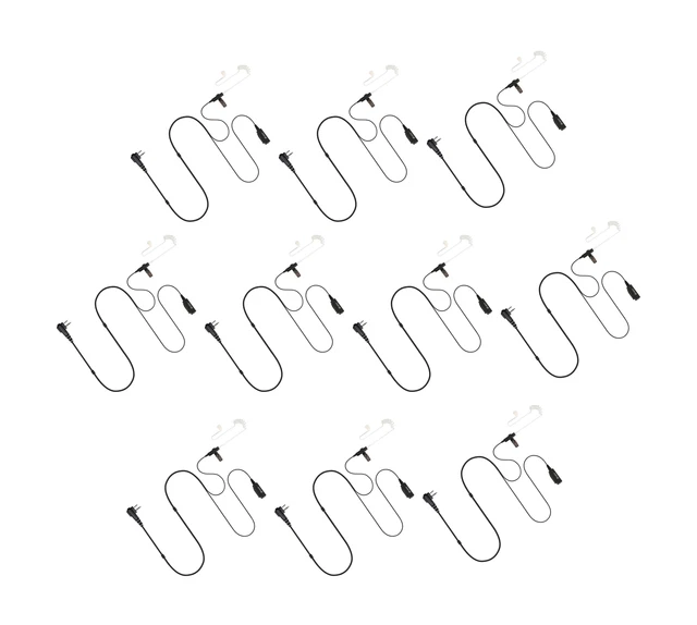 10ps Lounge Casino Earbud Push-to-Talk for Motorola RDU4160D RDU4103 RDV5100