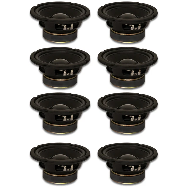 8 Goldwood Sound GW-6028 Rubber Surround 6.5" Woofers 170W each 8ohm Speakers
