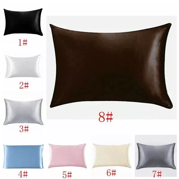 Blowout sale - 100% Mulberry Silk Pillowcase - 19 Momme - silk both sides/Single