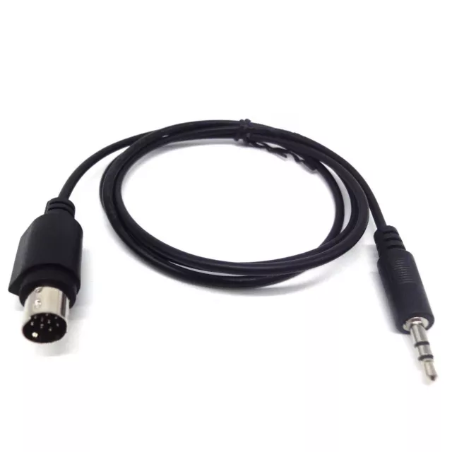 9-PIN MALE MINI DIN type B to female 3.5mm audio adapter,  power/volume/bass, 7ft $40.50 - PicClick